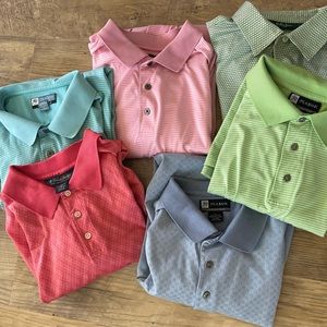 6 large men’s golf shirts!4 from Jos.A.Bank,1 Brooks Brothers,1 Bobby Jones